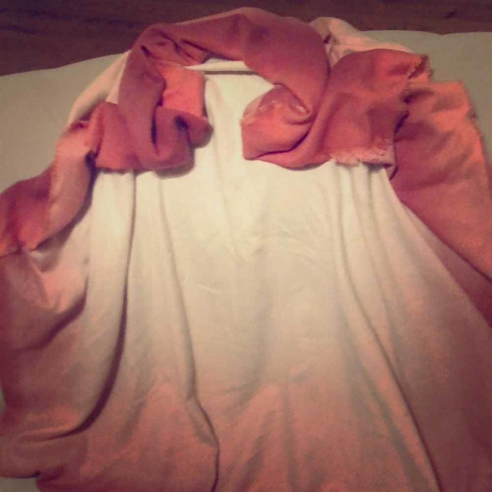Pink flowy scarf
